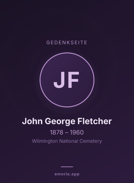 Gedenkportrait von John George Fletcher