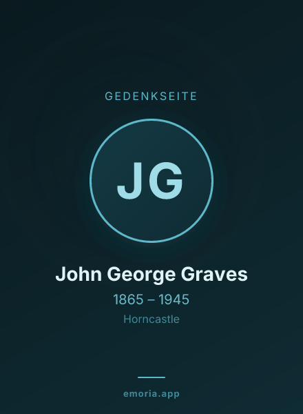 Gedenkportrait von John George Graves