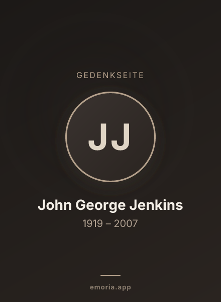 Gedenkportrait von John George Jenkins
