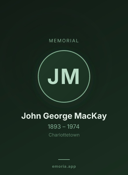 Memorial portrait of John George MacKay