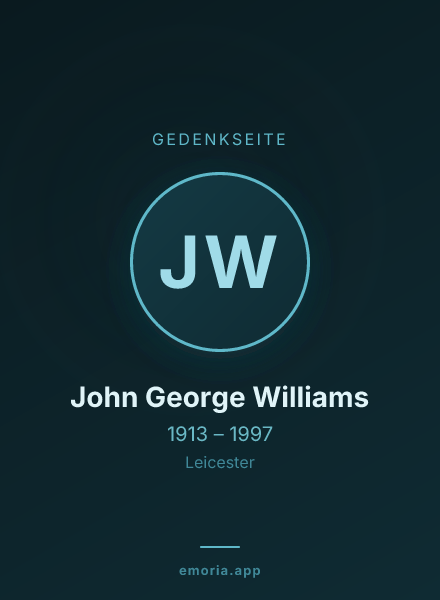 Gedenkportrait von John George Williams