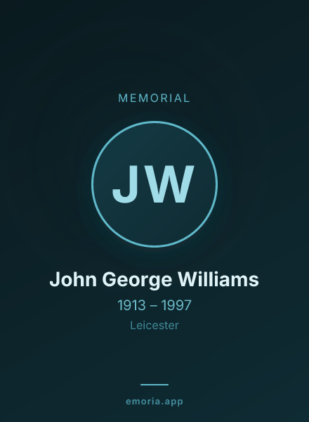 Memorial portrait of John George Williams
