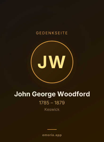 Gedenkportrait von John George Woodford