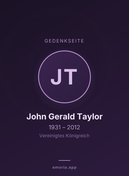 Gedenkportrait von John Gerald Taylor