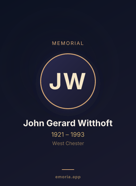 Memorial portrait of John Gerard Witthoft