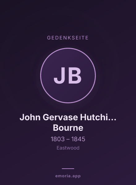 Gedenkportrait von John Gervase Hutchi... Bourne