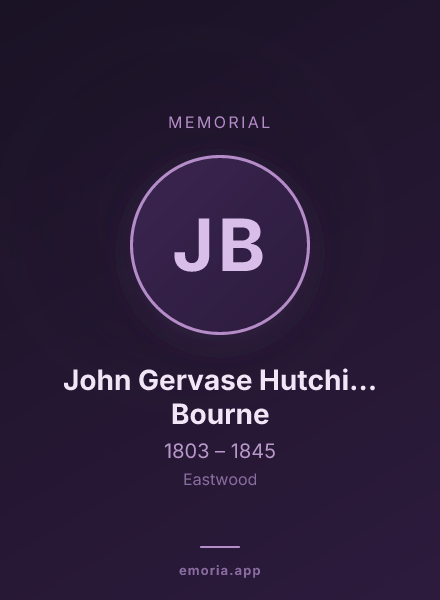 Memorial portrait of John Gervase Hutchi... Bourne