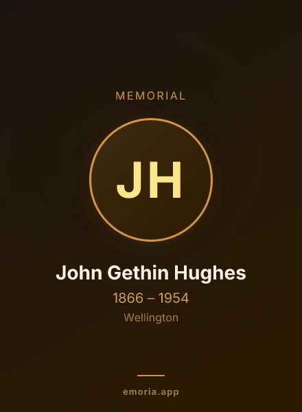 Memorial portrait of John Gethin Hughes