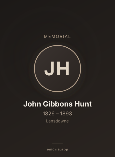 Memorial portrait of John Gibbons Hunt