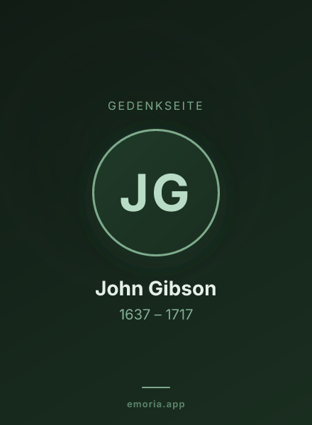 Gedenkportrait von John Gibson
