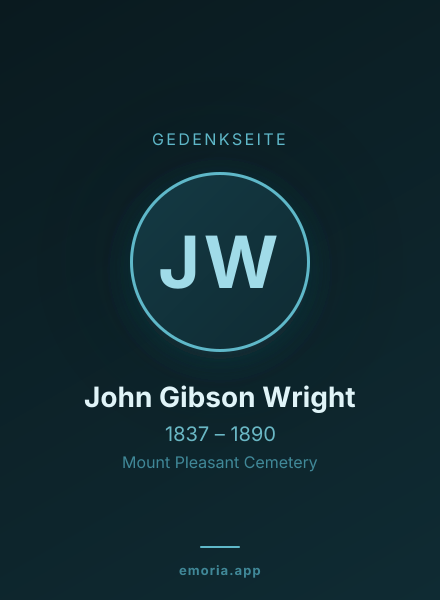 Gedenkportrait von John Gibson Wright
