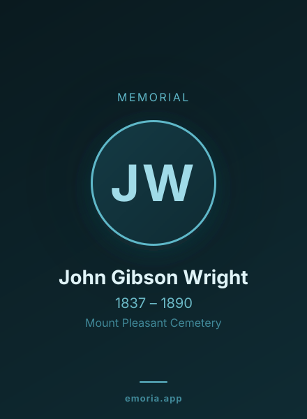 Memorial portrait of John Gibson Wright