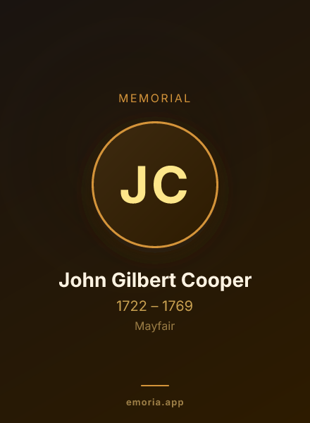 Memorial portrait of John Gilbert Cooper
