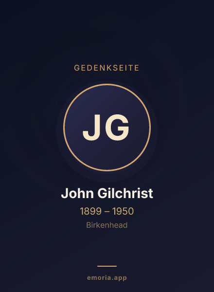 Gedenkportrait von John Gilchrist