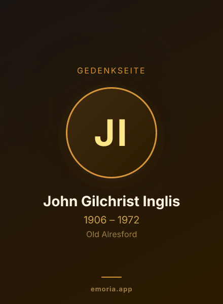 Gedenkportrait von John Gilchrist Inglis