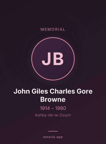 Memorial portrait of John Giles Charles Gore Browne