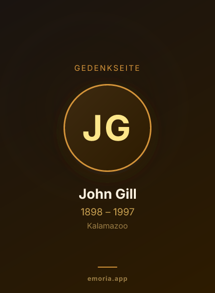 Gedenkportrait von John Gill