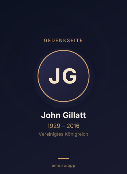 Gedenkportrait von John Gillatt