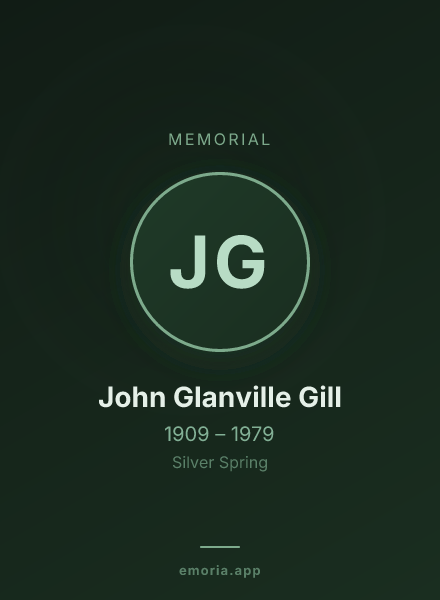 Memorial portrait of John Glanville Gill