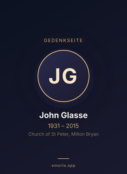 Gedenkportrait von John Glasse