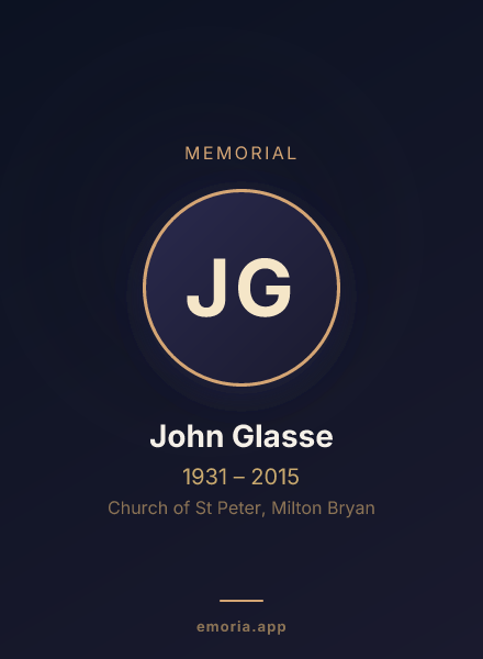 Memorial portrait of John Glasse