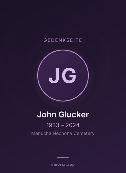 Gedenkportrait von John Glucker