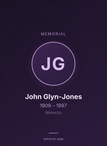 Memorial portrait of John Glyn-Jones