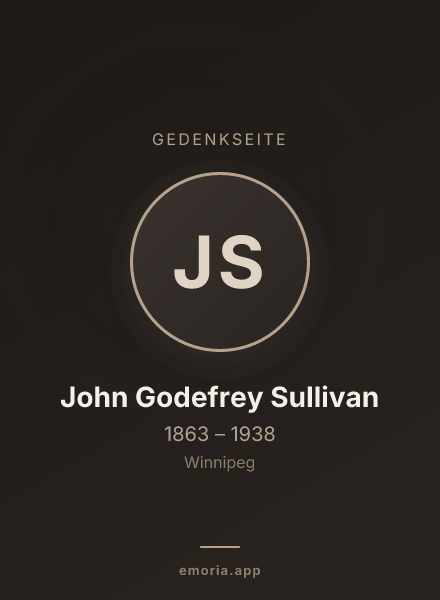 Gedenkportrait von John Godefrey Sullivan