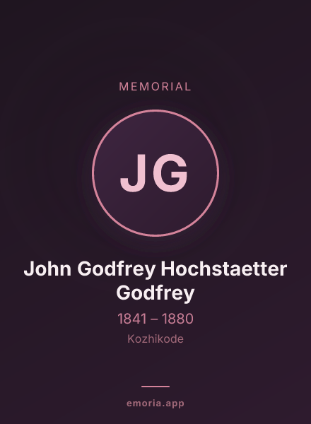 Memorial portrait of John Godfrey Hochstaetter Godfrey
