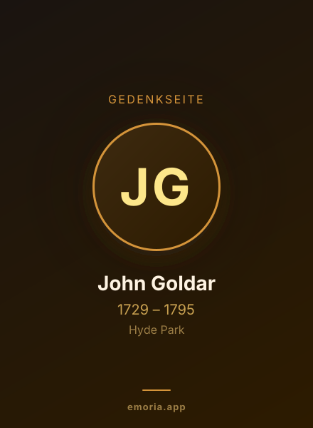 Gedenkportrait von John Goldar