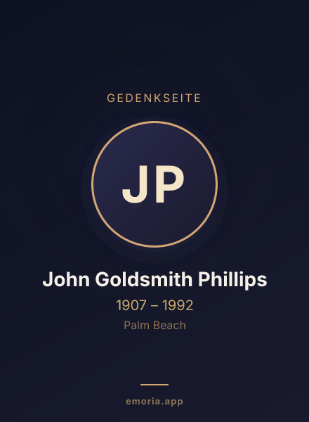 Gedenkportrait von John Goldsmith Phillips