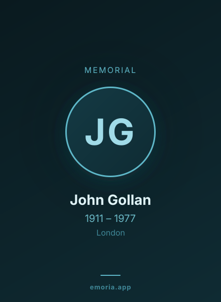 Memorial portrait of John Gollan