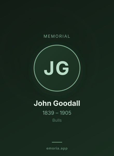 Memorial portrait of John Goodall