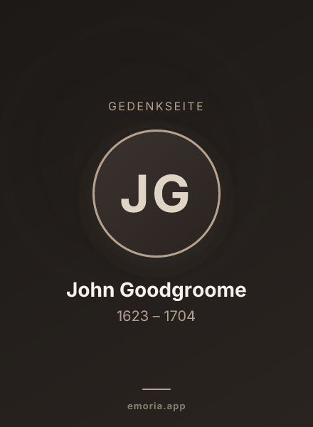 Gedenkportrait von John Goodgroome