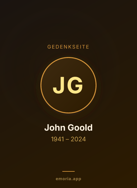 Gedenkportrait von John Goold