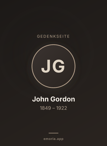 Gedenkportrait von John Gordon