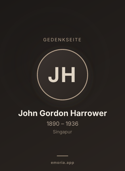 Gedenkportrait von John Gordon Harrower