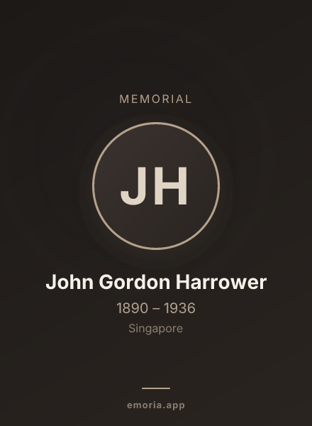 Memorial portrait of John Gordon Harrower