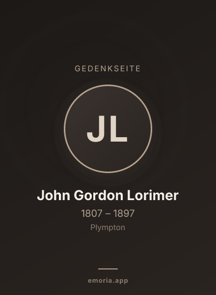 Gedenkportrait von John Gordon Lorimer