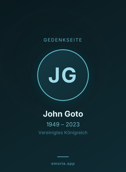 Gedenkportrait von John Goto