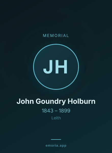 Memorial portrait of John Goundry Holburn