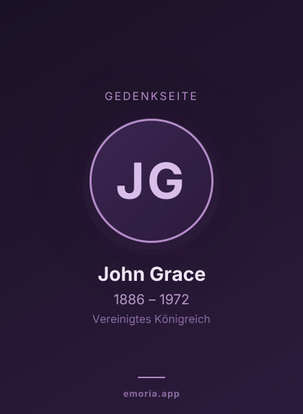 Gedenkportrait von John Grace