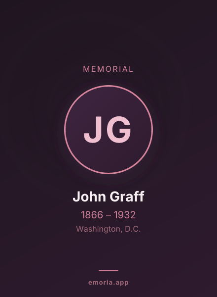Memorial portrait of John Graff