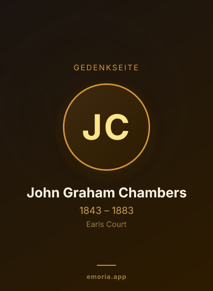 Gedenkportrait von John Graham Chambers