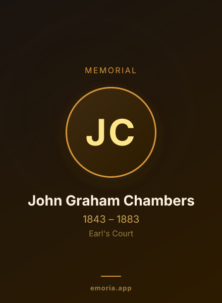 Memorial portrait of John Graham Chambers