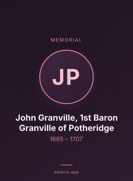Memorial portrait of John Granville, 1st Baron Granville of Potheridge