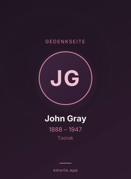 Gedenkportrait von John Gray