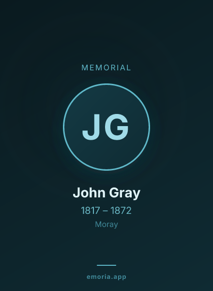 Memorial portrait of John Gray