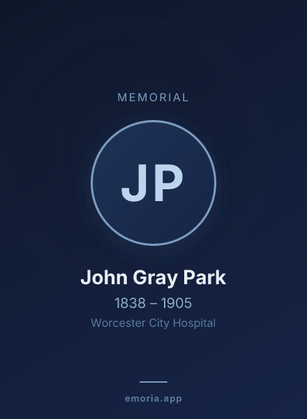 Memorial portrait of John Gray Park