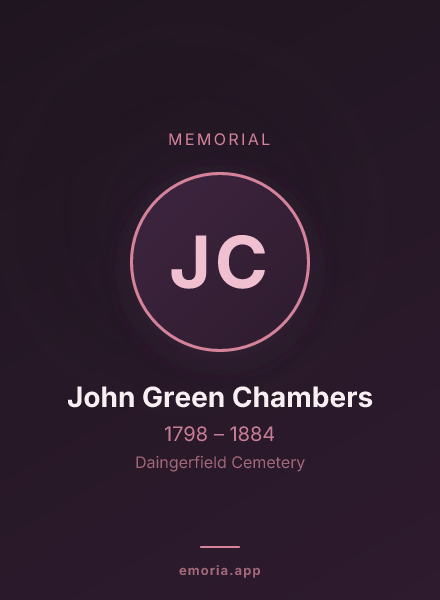Memorial portrait of John Green Chambers